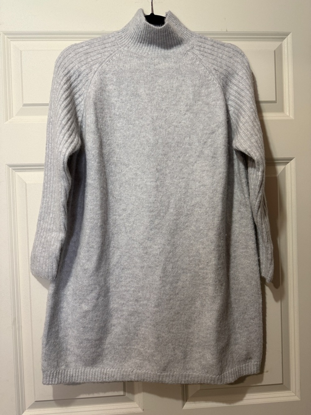 NWT Zara Turtleneck Sweater Dress in Heathered Gray Size Medium